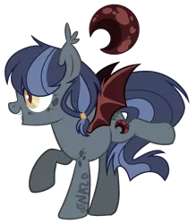 Size: 1537x1755 | Tagged: safe, artist:owl-clockwork, derpibooru import, oc, oc:blood moon, bat pony, pony, base used, male, offspring, parent:trixie, simple background, solo, stallion, transparent background