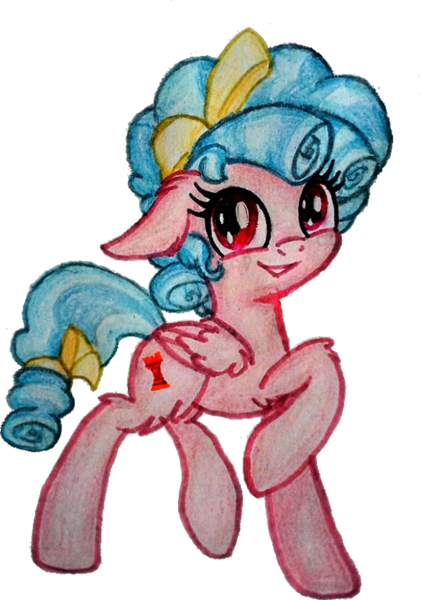 Size: 603x859 | Tagged: safe, artist:misteriousshine, derpibooru import, cozy glow, pegasus, pony, bow, female, filly, foal, hair bow, raised hoof, ringlets, simple background, solo, tail bow, transparent background