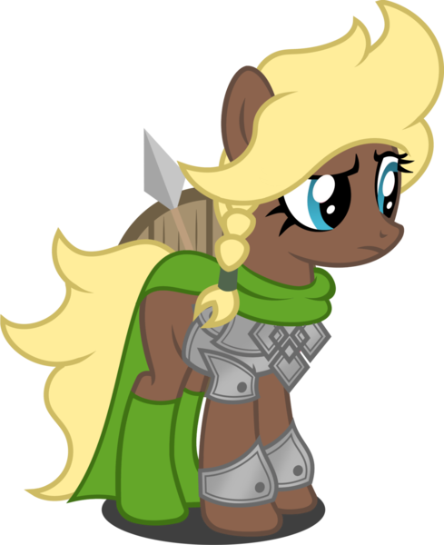 Size: 1280x1570 | Tagged: safe, artist:fletcherthehuntress, derpibooru import, oc, oc:sigrunn astrid, earth pony, pony, armor, female, mare, shieldmaiden, show accurate, simple background, solo, spear, transparent background, weapon