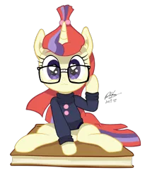 Size: 1838x2240 | Tagged: dead source, safe, artist:branewashpv, derpibooru import, moondancer, pony, unicorn, :3, book, clothes, cute, dancerbetes, female, glasses, heart eyes, looking at you, mare, simple background, sitting, smiling, solo, sweater, transparent background, wingding eyes