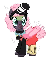 Size: 1024x1211 | Tagged: safe, artist:mintoria, derpibooru import, oc, oc:bubblegum rain, bat pony, pony, clothes, clown, female, makeup, mare, simple background, skirt, solo, transparent background