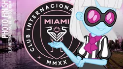 Size: 1276x717 | Tagged: safe, derpibooru import, edit, edited edit, photo finish, equestria girls, clothes, club internacional de futbol miami, football, glasses, inter miami, miami mls stadium, mls, name, scarf, soccer team, sports