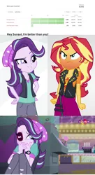 Size: 1168x2152 | Tagged: semi-grimdark, derpibooru import, edit, edited screencap, screencap, starlight glimmer, sunset shimmer, equestria girls, equestria girls series, mirror magic, rollercoaster of friendship, spoiler:eqg specials, abuse, abuse edit, background pony strikes again, black eye, comment section is a dumpster fire, downvote bait, drama, eqg abuse edits, geode of empathy, glimmerbuse, magical geodes, op is butthurt, out of character, poll, scaredy glimmer, starlight drama, sunset vs starlight debate