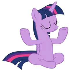 Size: 3357x3416 | Tagged: safe, artist:razoredge2312, derpibooru import, twilight sparkle, twilight sparkle (alicorn), alicorn, pony, a rockhoof and a hard place, eyes closed, high res, lotus position, meditating, simple background, sitting, solo, transparent background, vector