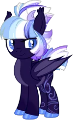 Size: 1413x2343 | Tagged: safe, artist:sonofaskywalker, derpibooru import, oc, oc:halo, bat pony, pony, bat pony oc, bat wings, commission, female, mare, show accurate, simple background, solo, transparent background, wings