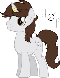 Size: 2511x3247 | Tagged: safe, artist:duskthebatpack, derpibooru import, oc, oc:metronome circuit, pony, unicorn, commission, horn, horn ring, male, ring, simple background, solo, stallion, transparent background, vector