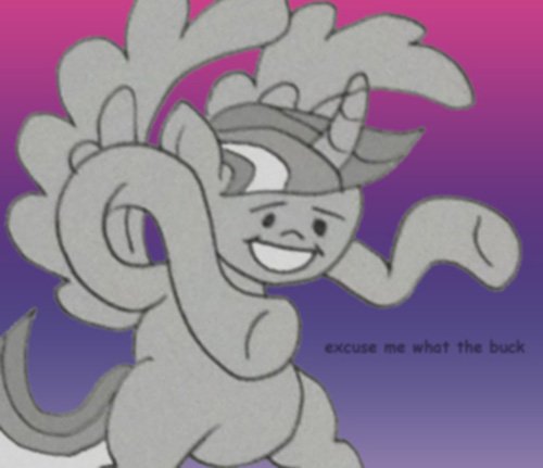 Size: 500x431 | Tagged: safe, artist:aleximusprime, derpibooru import, twilight sparkle, alicorn, blurry, crossover, excuse me what the buck, excuse me what the fuck, excuse me wtf, fallout, funny, low quality, meme, needs more jpeg, parody, ponified meme, poorly drawn pony, reaction image, simple background, text, twilight sparkle (alicorn), vault boy, what the buck, wtf, wtf face
