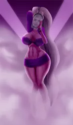 Size: 942x1600 | Tagged: artist:annon, belly button, big breasts, bimbo, bimboification, breast expansion, breasts, clothes, coloratura, countess coloratura, derpibooru import, eyeshadow, female, growth, human, humanized, legs, lipstick, makeup, microskirt, midriff, miniskirt, ponytail, purple lipstick, skirt, solo, solo female, suggestive, thighs, uncanny valley