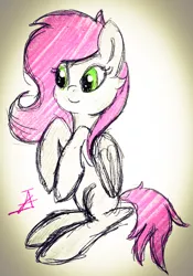 Size: 1075x1534 | Tagged: safe, artist:mahgentahh, derpibooru import, oc, oc:sugar morning, pegasus, pony, sketch, solo