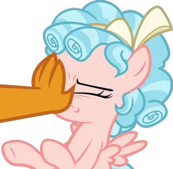 Size: 3080x3000 | Tagged: safe, artist:frownfactory, derpibooru import, cozy glow, smolder, pegasus, pony, what lies beneath, .svg available, bow, claws, cozybuse, eyes closed, female, filly, foal, hair bow, offscreen character, shut up, simple background, solo focus, svg, transparent background, vector, wings