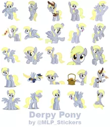 Size: 364x418 | Tagged: safe, artist:mlpcreativelab, derpibooru import, derpy hooves, pegasus, pony, female, mare, simple background, telegram sticker, white background