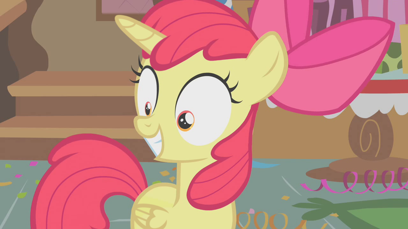 Size: 1280x720 | Tagged: alicorn, alicornified, apple bloom, bloomicorn, call of the cutie, derpibooru import, edit, edited screencap, female, filly, race swap, safe, screencap, solo