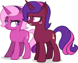 Size: 7149x5794 | Tagged: safe, artist:illumnious, derpibooru import, oc, oc:aura midnight, oc:flares midnight, unofficial characters only, pony, unicorn, absurd resolution, female, freckles, hairband, mare, simple background, transparent background, vector