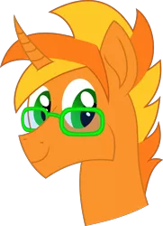 Size: 3000x4142 | Tagged: safe, artist:equinox3141, derpibooru import, oc, oc:spooky shimmer, unofficial characters only, pony, unicorn, absurd resolution, bust, curved horn, glasses, horn, male, portrait, simple background, solo, stallion, transparent background, vector