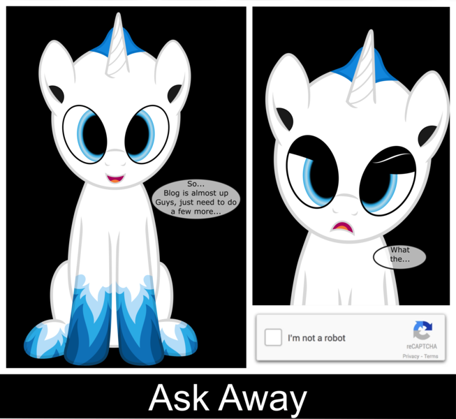 Size: 3720x3420 | Tagged: safe, artist:waveywaves, derpibooru import, oc, oc:clockwork, unofficial characters only, pony, robot, robot pony, ask, cute, solo, tumblr