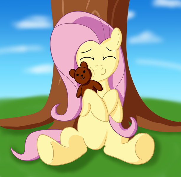 Size: 943x923 | Tagged: artist:tech--pony, cute, derpibooru import, fluttershy, safe, shyabetes, teddy bear