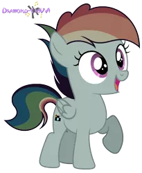 Size: 1752x2136 | Tagged: safe, artist:diamond-chiva, derpibooru import, oc, oc:rainbow flash, pegasus, pony, base used, female, filly, offspring, parent:quibble pants, parent:rainbow dash, parents:quibbledash, simple background, solo, transparent background