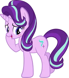 Size: 8000x8950 | Tagged: safe, artist:pilot231, derpibooru import, starlight glimmer, pony, absurd resolution, blushing, looking away, simple background, solo, transparent background, vector