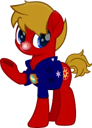 Size: 3000x4195 | Tagged: armor node, artist:pilot231, clothes, derpibooru import, male, movie accurate, my little pony: the movie, oc, oc:max mustang, safe, simple background, solo, stallion, transparent background, vector, vest