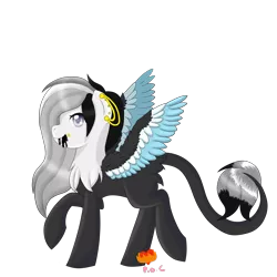 Size: 5000x5000 | Tagged: safe, artist:demonwolfspirit, derpibooru import, oc, oc:inky, pegasus, pony, absurd resolution, jewelry, pretty, simple background, transparent background, wings