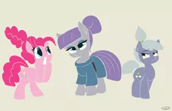 Size: 5100x3300 | Tagged: safe, artist:taurson, derpibooru import, limestone pie, maud pie, pinkie pie, earth pony, pony, alternate hairstyle, cute, diapinkes, female, heart eyes, hnnng, limabetes, mare, maudabetes, pie sisters, siblings, simple background, sisters, smiling, trio, wingding eyes