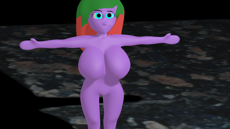 Size: 1920x1080 | Tagged: 3d, 3d model, anthro, artist:binary6, big breasts, breasts, derpibooru import, female, huge breasts, oc, oc:swift, solo, suggestive, unofficial characters only