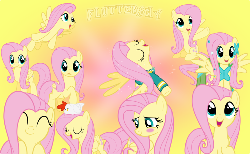 fluttershy happy vector