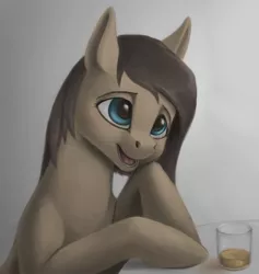 Size: 1042x1100 | Tagged: alcohol, artist:difetra, comic:drinks, derpibooru import, female, mare, oc, oc:tera bit, safe, sitting, solo, unofficial characters only