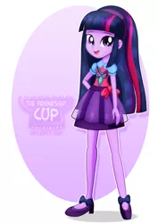 Size: 1600x2263 | Tagged: safe, artist:jucamovi1992, derpibooru import, twilight sparkle, twilight sparkle (alicorn), alicorn, equestria girls, amulet, clothes, cute, female, headband, high heels, jewelry, necklace, open mouth, shoes, skirt, smiling, solo