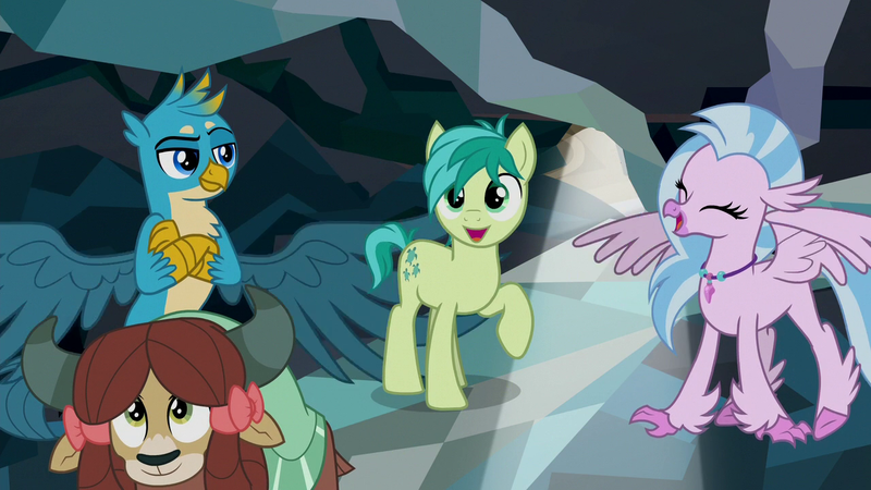 #1471230 - safe, derpibooru import, screencap, gallus, ocellus, sandbar ...