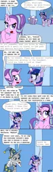 Size: 1000x3200 | Tagged: safe, artist:bjdazzle, derpibooru import, star swirl the bearded, starlight glimmer, tree of harmony, alicorn, pony, unicorn, the cutie re-mark, what lies beneath, artificial intelligence, best tree, blatant lies, comic, creepy, crystal, dad, father and child, father and daughter, female, illusion, implied twilight sparkle, it's a trap, majestic as fuck, male, mare, revenge, season 8 homework assignment, skeptical, stallion, suspicious, suspiciously specific denial, treelight sparkle, twilight's castle