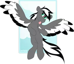 Size: 1255x1090 | Tagged: safe, artist:ponkus, derpibooru import, oc, oc:codec, unofficial characters only, pegasus, pony, cloud, colored wings, flying, green eyes, male, multicolored hair, multicolored wings, simple background, solo, stallion, transparent background, vector, wings