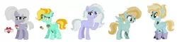 Size: 2078x500 | Tagged: safe, artist:fandom-crockpot, artist:mlpfangirl17, artist:selenaede, derpibooru import, lightning dust, limestone pie, oc, oc:dusty sparks, oc:jasper (ice1517), oc:thunder rock, earth pony, pegasus, pony, icey-verse, alternate hairstyle, base used, bracelet, clothes, crack shipping, ear piercing, earring, eye scar, eyeshadow, family, female, grin, headband, heart, jewelry, lesbian, lidded eyes, limedust, magical lesbian spawn, makeup, male, mare, mother and child, mother and daughter, next generation, nose piercing, offspring, older, open mouth, parent:lightning dust, parent:limestone pie, parents:limedust, piercing, raised hoof, scar, shipping, simple background, smiling, smirk, socks, stallion, tattoo, trans boy, transgender, white background, wristband