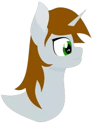 Size: 3869x5184 | Tagged: safe, alternate version, artist:alltimemine, derpibooru import, oc, oc:littlepip, unofficial characters only, pony, unicorn, fallout equestria, fanfic, bust, clothes, fanfic art, female, horn, inkscape, lineless, mare, portrait, profile, simple background, smiling, solo, transparent background, vector