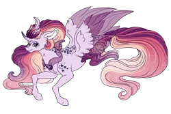 Size: 3000x2000 | Tagged: artist:marbola, derpibooru import, female, hybrid, hybrid wings, interspecies offspring, magical lesbian spawn, next generation, oc, oc:princess horizon glow, offspring, parent:princess celestia, parent:queen novo, parents:novolestia, safe, seapony (g4), simple background, solo, transparent background, unofficial characters only, wings