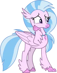 Size: 3000x3817 | Tagged: artist:cloudyglow, classical hippogriff, cute, derpibooru import, diastreamies, hippogriff, safe, silverstream, simple background, solo, the hearth's warming club, transparent background, vector