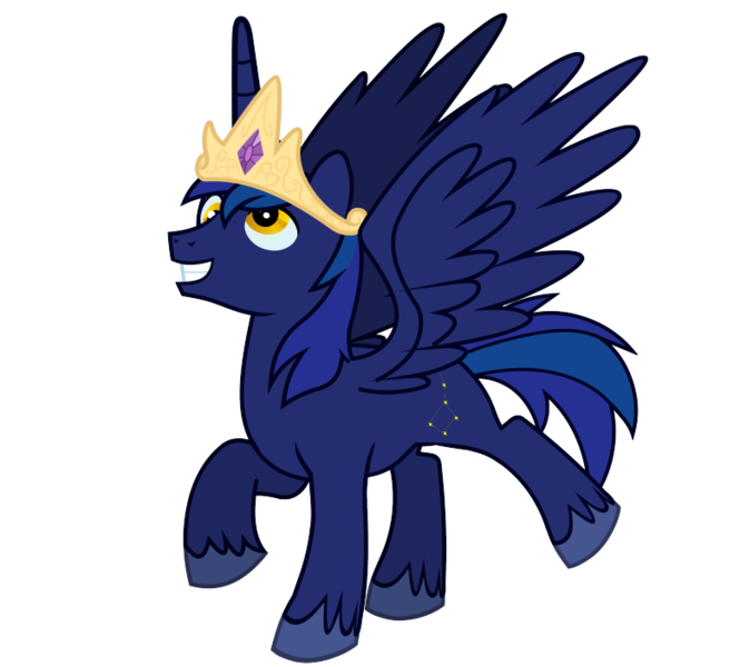 Size: 779x703 | Tagged: alicorn, alicorn oc, anonymous artist, derpibooru import, edit, horn, male, oc, oc:shooting star, princess, safe, simple background, solo, stallion, transparent background, unofficial characters only, wings