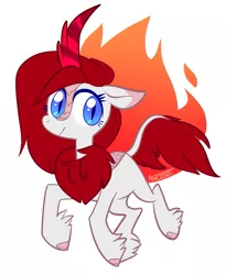 Size: 701x855 | Tagged: artist:geistverrse, derpibooru import, fire, kirin, kirin oc, non-pony oc, oc, safe, slit eyes, solo, sounds of silence, unofficial characters only