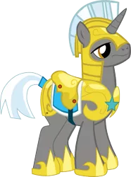 Size: 513x690 | Tagged: safe, artist:a01421, derpibooru import, pony, unicorn, armor, helmet, hoof shoes, male, royal guard, royal guard armor, saddle, simple background, solo, stallion, tack, transparent background, unicorn royal guard, vector