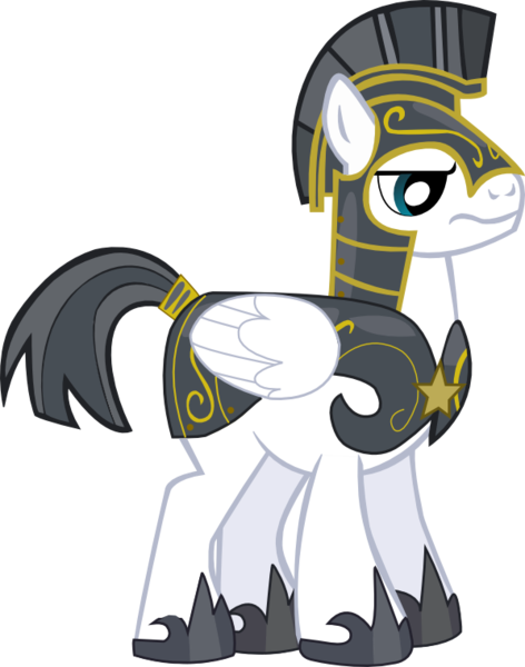 Size: 598x760 | Tagged: safe, artist:a01421, derpibooru import, oc, pegasus, pony, armor, frown, helmet, hoof shoes, male, marshall, pegasus royal guard, royal guard, royal guard armor, simple background, solo, stallion, transparent background, vector