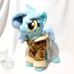 Size: 1000x1000 | Tagged: safe, artist:appledew, derpibooru import, oc, oc:winter gear, unofficial characters only, earth pony, pony, bomber jacket, clothes, ear piercing, earring, female, freckles, irl, jacket, jewelry, mare, pants, photo, piercing, plushie, solo