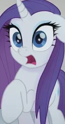 Size: 317x600 | Tagged: cropped, derpibooru import, my little pony: the movie, rarity, safe, screencap, shocked, solo, uvula, wet, wet mane