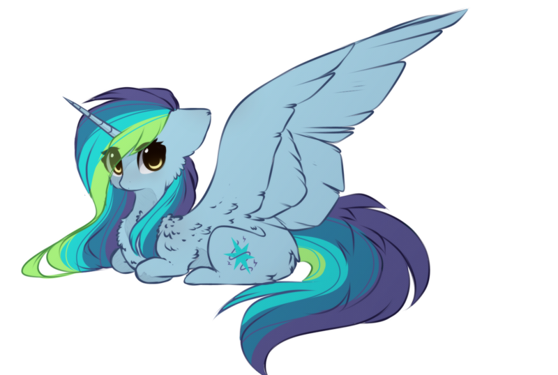 Size: 1553x1045 | Tagged: safe, artist:little-sketches, derpibooru import, oc, oc:everfree, unofficial characters only, alicorn, pony, alicorn oc, chibi, female, horn, mare, prone, simple background, solo, transparent background, wings