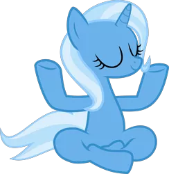 Size: 2999x3070 | Tagged: safe, artist:wissle, derpibooru import, trixie, pony, unicorn, a rockhoof and a hard place, eyes closed, female, high res, lotus position, mare, meditation, simple background, sitting, solo, transparent background, vector