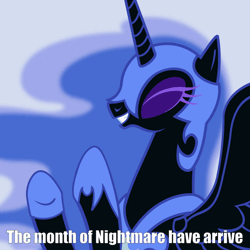 Size: 770x770 | Tagged: animated, clapping, clapping ponies, cute, derpibooru import, edit, eyes closed, gif, grammar error, halloween, holiday, nightmare moon, nightmare night, october, safe, smiling, solo