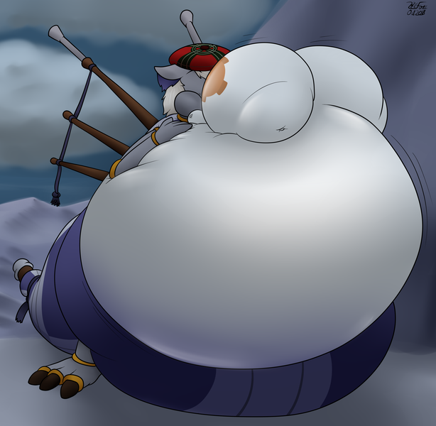 Size: 2797x2732 | Tagged: questionable, artist:the-furry-railfan, derpibooru import, oc, oc:hylund, oc:parchment bleach, oc:pretty paper, unofficial characters only, dragon, original species, air inflation, bagpipe dragon, belly, big belly, breasts, butt, cave, cloud, cloudy, glasses, hat, huge belly, huge butt, impossibly large belly, impossibly large butt, inflation, large butt, male to female, mountain, mountain range, night, nipples, nudity, puffkiss, puffy cheeks, rule 63, scared, squishy, story included, tam o' shanter, tartan, this ended in balloons