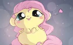Size: 1280x790 | Tagged: safe, artist:sverre93, derpibooru import, fluttershy, pegasus, pony, :p, blush sticker, blushing, chibi, cute, female, heart, hooves to the chest, looking at you, mare, shyabetes, silly, solo, sverre is trying to murder us, tongue out, weapons-grade cute, you are already dead