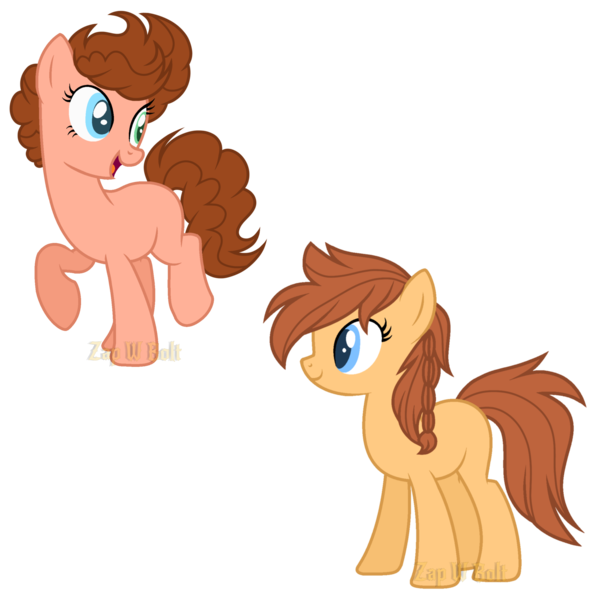 Size: 3000x3000 | Tagged: safe, artist:detoxx-retoxx, derpibooru import, oc, unofficial characters only, earth pony, pony, female, heterochromia, lightly watermarked, mare, offspring, parent:applejack, parent:caramel, parent:cheese sandwich, parent:pinkie pie, parents:carajack, parents:cheesepie, simple background, transparent background, watermark