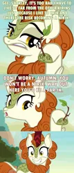 Size: 1079x2514 | Tagged: autumn blaze, autumn blaze's puppet, comic, cute, :d, derpibooru import, edit, edited screencap, funny, grimace, joke, kirin, pun, safe, screencap, screencap comic, sounds of silence, ventriloquism