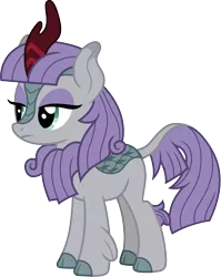 Size: 954x1200 | Tagged: safe, artist:cloudyglow, derpibooru import, maud pie, kirin, sounds of silence, cloven hooves, colored hooves, female, kirinified, lidded eyes, simple background, solo, species swap, transparent background